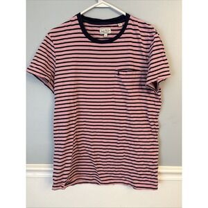JACK WILLS University Outfitters Medium Tshirt Pink Navy striped tee UK Preppy